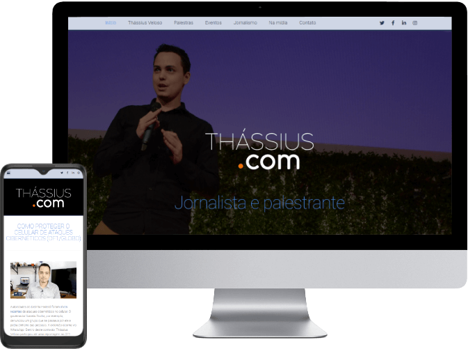 Cliente: Thássius Veloso - Site e Identidade visual