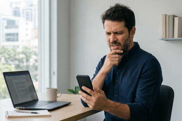 Copy para landing pages, erros que derrubam conversão 1 Kamus - thumb quando a mensagem exige esforco demais